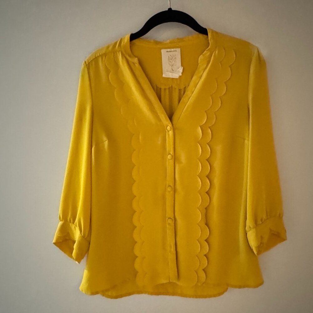 Anthropologie Yellow Blouse